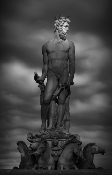Photograph Satheesh Nair Neptune Statue Florence In Piazza Della Signoria on One Eyeland